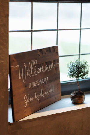Willkommensschild Hochzeit